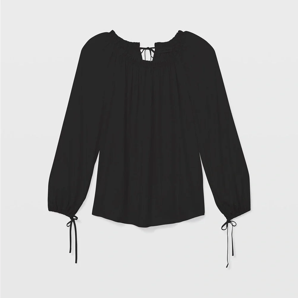 NWT Club Monaco Shirred Tie Shirt - Picture 3 of 9